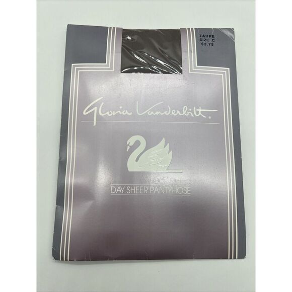 Vintage NWT Gloria Vanderbilt Daysheer Pantyhose  Sandlefoot Taupe Size C - Picture 1 of 8